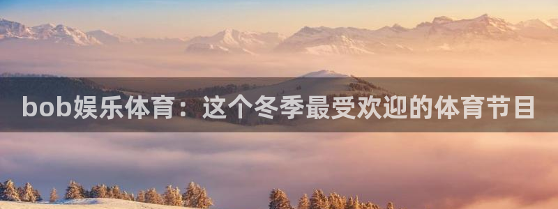 旺财28平台在线注册：bob娱乐体育：这个冬季最受欢迎的体育节目